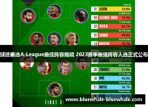 球迷票选A-League最佳阵容揭晓 2023赛季最强阵容人选正式公布
